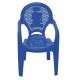 CADEIRA PLASTICA MONOBLOCO COM BRACOS INFANTIL ESTAMPADA CATTY AZUL