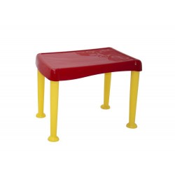 MESA PLASTICA MONTAVEL MONSTER NAS CORES VERMELHA E AMARELA TRAMONTINA