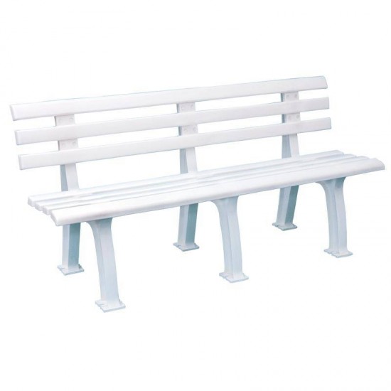 BANCO DE JARDIM MONTAVEL DE PLASTICO TRAMANDAI BRANCO