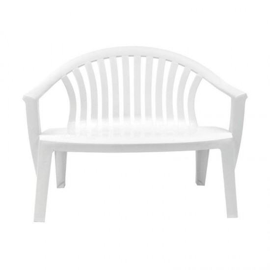 BANCO DE JARDIM MONOBLOCO DE PLASTICO LEME BRANCO