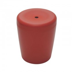 PUFF MULTIUSO CORPO E TAMPA EM PLASTICO VERMELHO