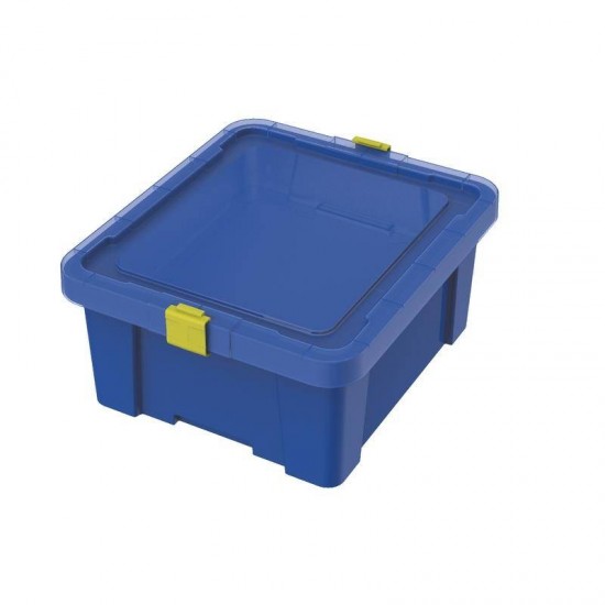 CAIXA ORGANIZADORA COM TAMPA EM PLASTICO KIDS 17LITROS  AZUL TRAMONTINA