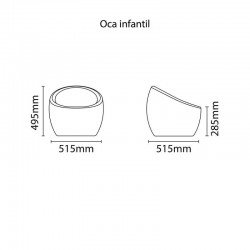 POLTRONA OCA INFANTIL EM POLIETILENO AZUL TRAMONTINA
