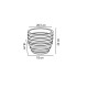 VASO PLASTICO INCA 24 CM CIMENTO TRAMONTINA