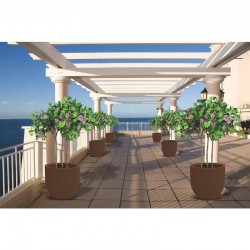 VASO PLASTICO LAOS 54 CM BEGE