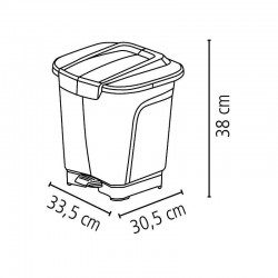 LIXEIRA EM PLASTICO T-FORCE PRETA 15L TRAMONTINA