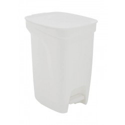 LIXEIRA BASIC COMPACT EM POLIPROPILENO BRANCO COM HASTE EM ACO GALVANIZADO 10 L TRAMONTINA