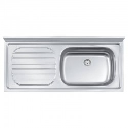 PIA DE APOIO EM ACO INOX 120X55CM TRAMONTINA FILO 56 DX