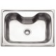CUBA DE SOBREPOR TRAMONTINA EM ACO INOX COM ACABAMENTO ACETINADO 68X50CM COM VALVULA