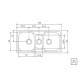 CUBA SOBREPOR ACO INOX TRAMONTINA 100X50 2C1/2 2F. COM ACESSORIOS.