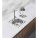 CUBA SOBREPOR TRAMONTINA ACO INOX PRE POLIDO 38X38CM VALVULA TORNEIRA DE BANCADA E DOSADOR DE SABAO
