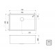 CUBA DESIGN COLLECTION QUADRUM EM AÇO INOX COM ACABAMENTO SCOTCH BRITE 70X40 CM TRAMONTINA