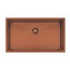CUBA DESIGN COLLECTION QUADRUM EM AÇO INOX COM REVESTIMENTO PVD ROSE GOLD 70X40 CM TRAMONTINA