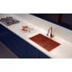 CUBA DESIGN COLLECTION QUADRUM EM AÇO INOX COM REVESTIMENTO PVD ROSE GOLD 70X40 CM TRAMONTINA