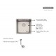 CUBA DESIGN COLLECTION QUADRUM EM AÇO INOX COM ACABAMENTO SCOTCH BRITE 40X40 CM TRAMONTINA