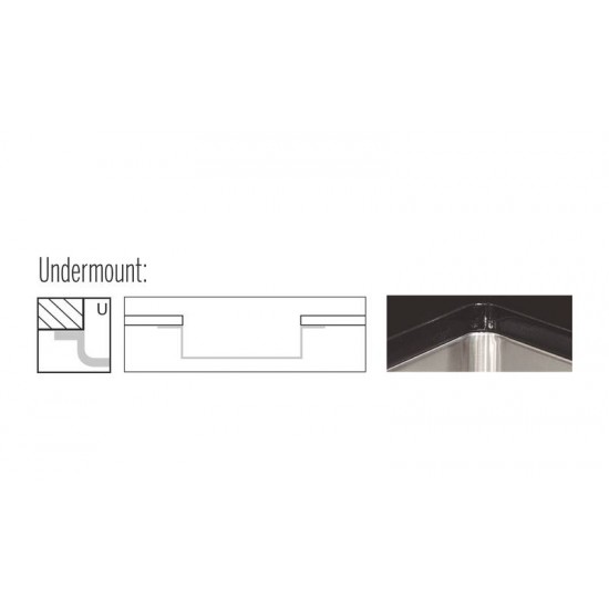 CUBA DEBUTIR DESIGN COLLECTION QUADRUM UNDERMOUNT AÇO INOX ACAB SCOTCH BRITE 40U 40X40 CM TRAMONTINA
