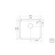 CUBA DEBUTIR DESIGN COLLECTION QUADRUM UNDERMOUNT AÇO INOX ACAB SCOTCH BRITE 45U 45X40 CM TRAMONTINA