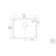CUBA DEBUTIR DESIGN COLLECTION QUADRUM UNDERMOUNT AÇO INOX ACAB SCOTCH BRITE 50U 50X40 CM TRAMONTINA