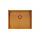 CUBA DESIGN COLLECTION QUADRUM EM AÇO INOX COM REVESTIMENTO PVD GOLD 50X40 CM TRAMONTINA