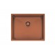 CUBA DESIGN COLLECTION QUADRUM EM AÇO INOX COM REVESTIMENTO PVD ROSE GOLD 50X40 CM TRAMONTINA