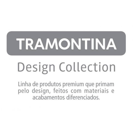 CUBA DESIGN COLLECTION QUADRUM EM AÇO INOX COM REVESTIMENTO PVD BLACK 50X40 CM TRAMONTINA
