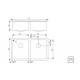 CUBA DESIGN COLLECTION QUADRUM EM AÇO INOX COM ACABAMENTO SCOTCH BRITE 77X46 COM 2 CUBAS TRAMONTINA