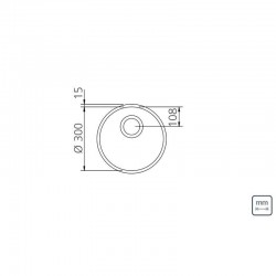 CUBA REDONDA TRAMONTINA EM ACO INOX ALTO BRILHO 30CM  BL COM VALVULA