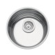 CUBA REDONDA TRAMONTINA EM ACO INOX ALTO BRILHO 30CM  BL COM VALVULA