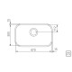 CUBA RETANGULAR EM ACO INOX POLIDO 47X30CM COM VALVULA 47BL