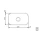 CUBA RETANGULAR EM ACO INOX POLIDO 47X30CM COM VALVULA 47BL