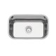 CUBA RETANGULAR EM ACO INOX POLIDO 47X30CM COM VALVULA 47BL