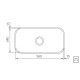 CUBA RETANGULAR EM ACO INOX POLIDO 56X34CM COM VALVULA 56 BL