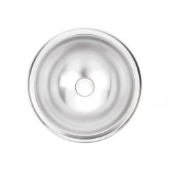 LAVABO REDONDO DE SOBREPOR EM ACO INOX ACETINADO 28CM