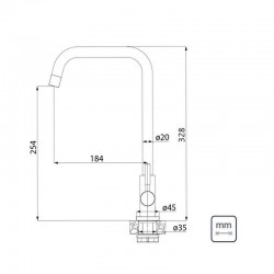 TANQUE DE ENCAIXE EM ACO INOX POLIDO 50X40CM COM VALVULA E TORNEIRA DE BANCADA