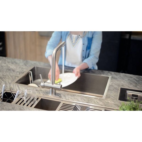 MISTURADOR EM AÇO INOX COM SAÍDA ADIC. PARA AGUA FILTRADA TRAMONTINA