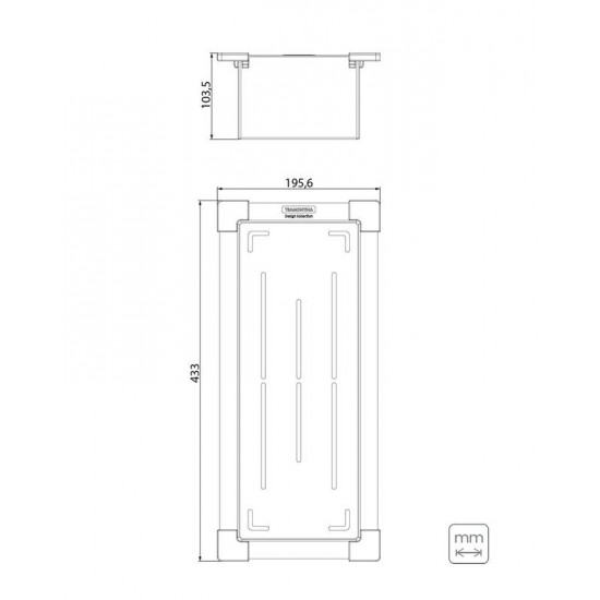 CESTO COADOR DESIGN COLLECTION ACESSORIOS EM AÇO INOX COM ACABAMENTO SCOTCH BRITE 19X43CM TRAMONTINA