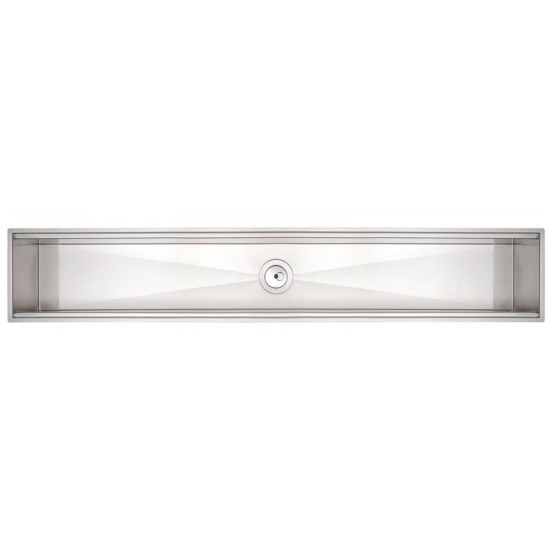 CANAL ORGANIZADOR   PARA SOBREPOR EM ACO INOX COM ACABAMENTO SCOTCH BRITE 105X18 CM TRAMONTINA