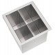 ESCORREDOR PORTA TALHERES EM ACO INOX SCOTCH BRITE PARA SOBREPOR NA CALHA UMIDA 15X16 CM TRAMONTINA