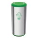 LIXEIRA INOX TRAMONTINA COM ACABAMENTO POLIDO ETAMPA BASCULANTE VERDE EM POLIPROPILENO 40 L