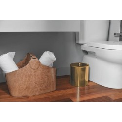 LIXEIRA UTIL EM ACO INOX POLIDO COM REVESTIMENTO GOLD 5 L TRAMONTINA