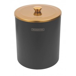 LIXEIRA UTIL GOLD MIX COM BALDE DE PLASTICO PRETO 5L TRAMONTINA