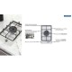 COOKTOP A GAS TRAMONTINA DOMINO 1GX TRI HE SAFESTOP 30 EM ACO INOX