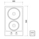 COOKTOP TRAMONTINA INOX ELETRICO DOMINO 2ER 30