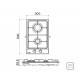 COOKTOP A GAS DOMINO FF 2GX 30 EM AÇO INOX 2 QUEIMADORES TRAMONTINA