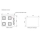 COOKTOP TRAMONTINA BRASIL 4GG 55