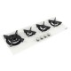 COOKTOP A GAS EM VIDRO TEMPERADO BRANCO E TREMPES EM FERRO FUNDIDO COM ACEND. AUT. 4 QUEIMADORES TRA