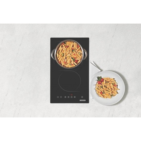 COOKTOP ELÉTRICO NEW DOMINÓ VITROCERÂMICO COM 2 ÁREAS DE AQUECIMENTO E COMANDO TOUCH TRAMONTINA