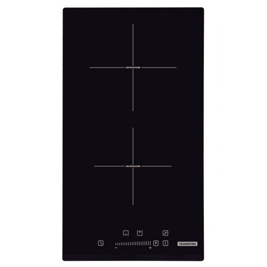 COOKTOP POR INDUÇÃO DOMINÓ SLIDER 2EI 30 COM 2 AREAS COMANDO TOUCH TRAMONTINA