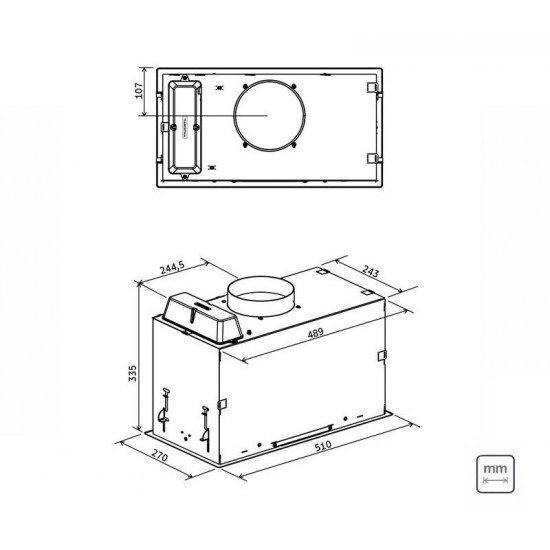 COIFA DE EMBUTIR INCASSO 51 EM AÇO INOX COM ACABAMENTO SCOTCH BRITE 51 CM TRAMONTINA