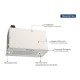 COIFA DE EMBUTIR INCASSO 51 EM AÇO INOX COM ACABAMENTO SCOTCH BRITE 51 CM TRAMONTINA